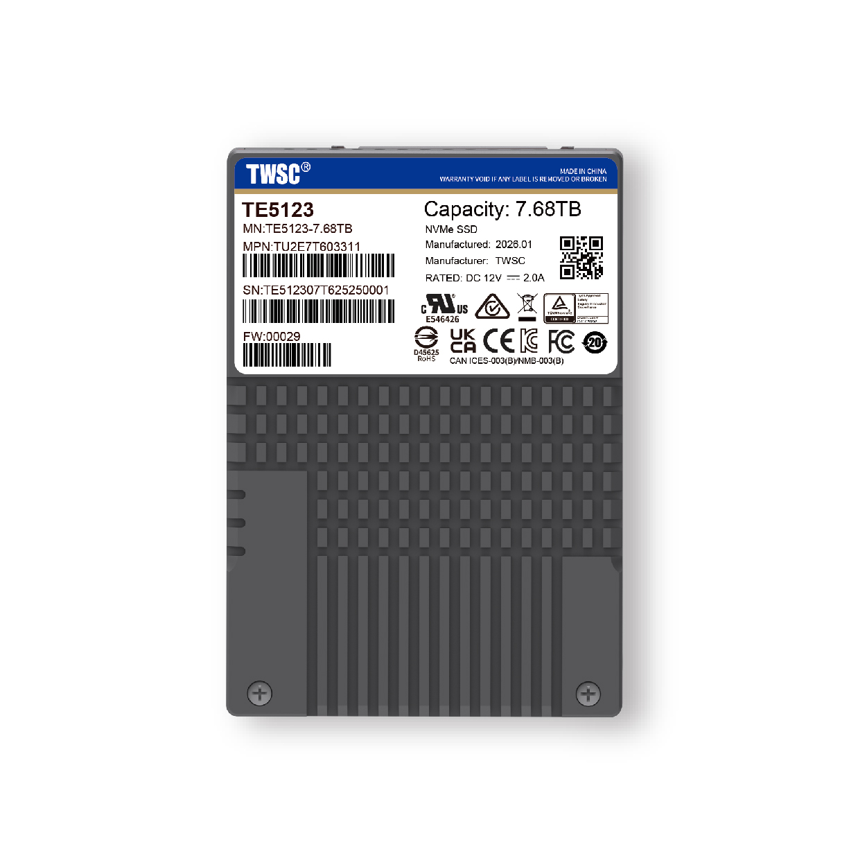 U.2 PCIe NVMe SSD TE5123